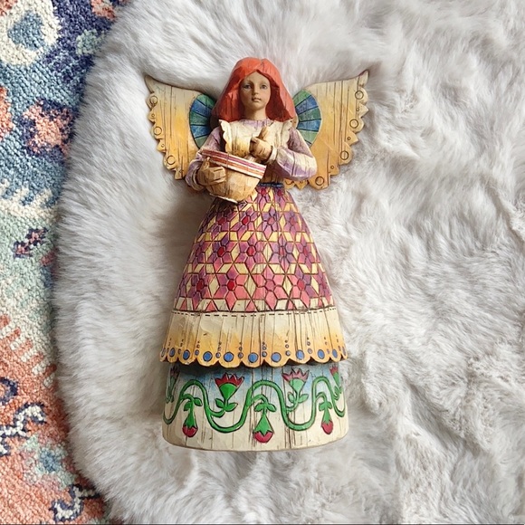 Jim Shore heartwood creek carved angel of contentment cooking kitchen mixing - Picture 1 of 15